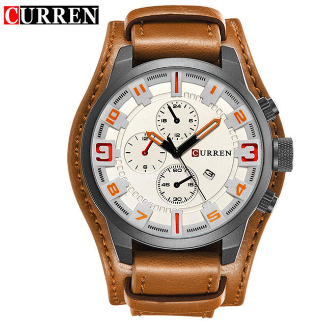 Reloj Hombre Curren Doble Cuero