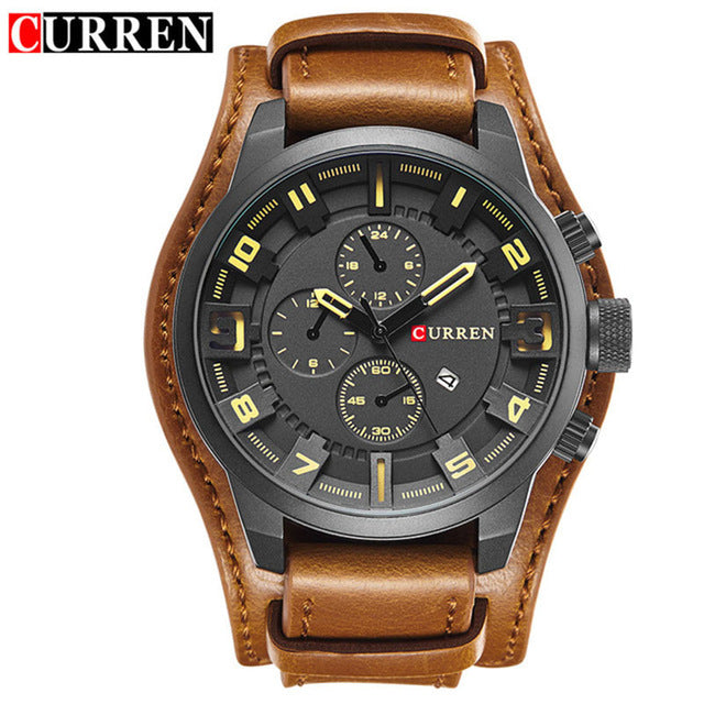 Reloj Hombre Curren Doble Cuero
