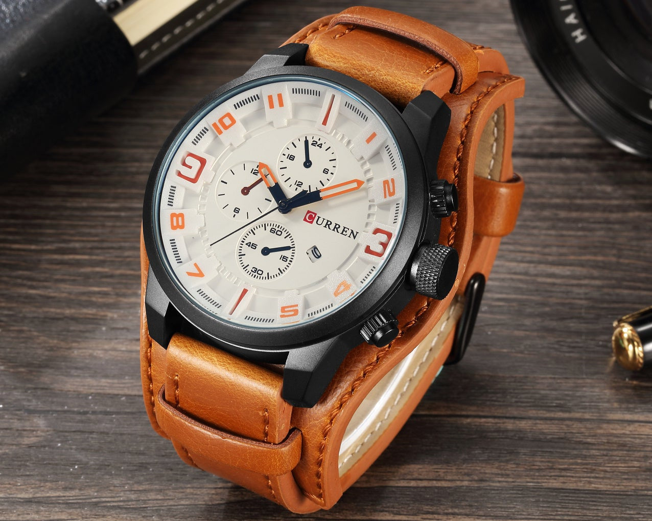Reloj Hombre Curren Doble Cuero