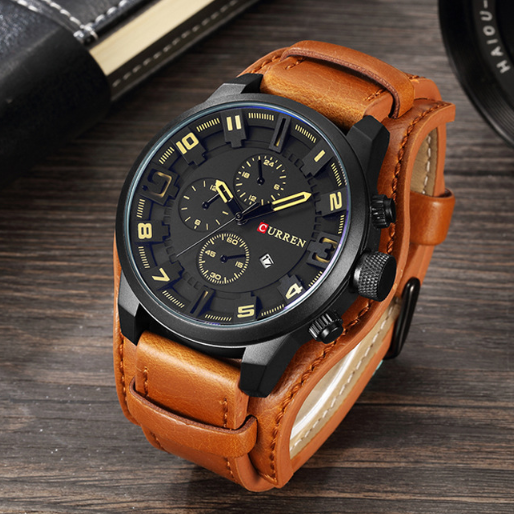 Reloj Hombre Curren Doble Cuero