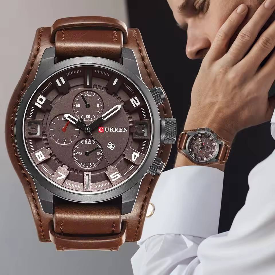 Reloj Hombre Curren Doble Cuero